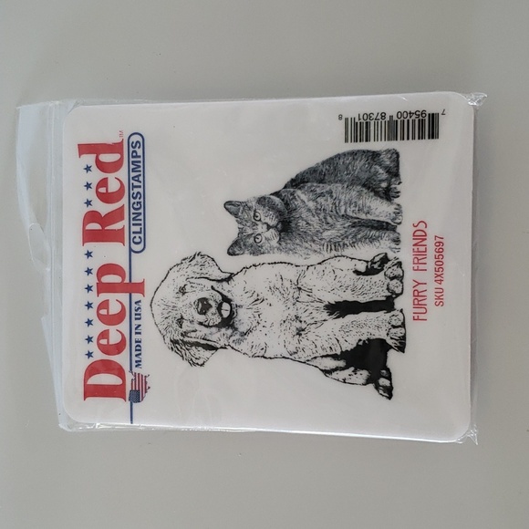 Dog Stamp Dog Stamps for Crafts Love with All Your Heart Deep Red Furry Friends - Picture 11 of 16